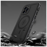 Extreme IP68 iPhone 12 Pro Magnetisk Vandtæt Taske - Sort