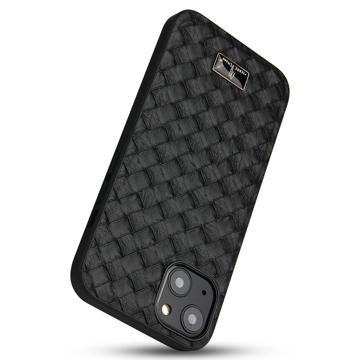 Fierre Shann iPhone 14 Dækket Cover - Woven Pattern
