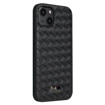 Fierre Shann iPhone 14 Dækket Cover - Woven Pattern