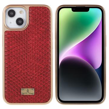 Fierre Shann Galvaniseret iPhone 14 Plus Belagt Cover - Slangeskind - Rød