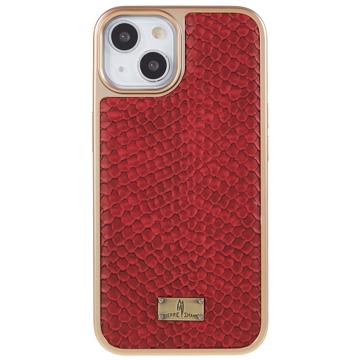 Fierre Shann Galvaniseret iPhone 14 Plus Belagt Cover - Slangeskind - Rød