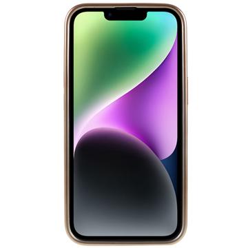 Fierre Shann Galvaniseret iPhone 14 Plus Belagt Cover - Slangeskind - Lysebrun
