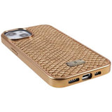 Fierre Shann Galvaniseret iPhone 14 Plus Belagt Cover - Slangeskind - Lysebrun