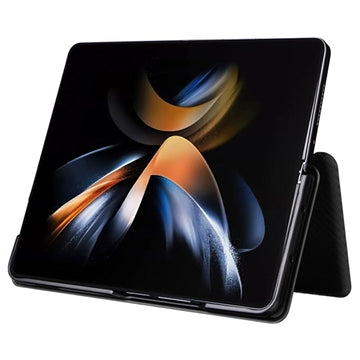 Samsung Galaxy Z Fold5 Flip Cover - Karbonfiber - Sort
