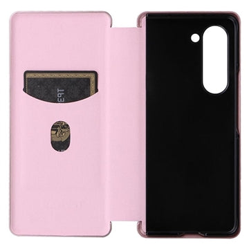 Samsung Galaxy Z Fold5 Flip Cover - Karbonfiber - Rødguld