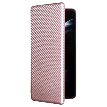 Samsung Galaxy Z Fold5 Flip Cover - Karbonfiber - Rødguld