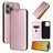 iPhone 15 Pro Flip Cover - Karbonfiber - Rødguld