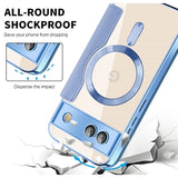 Google Pixel 8a Flip cover med kortholder - MagSafe-kompatibel - Blå