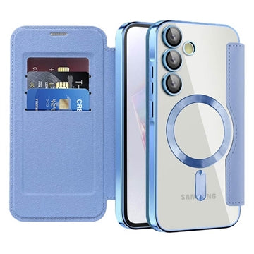 Samsung Galaxy A35 Flip cover med kortholder - MagSafe-kompatibel - Blå