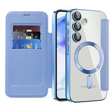Samsung Galaxy A55 Flip cover med kortholder - MagSafe-kompatibel - Blå