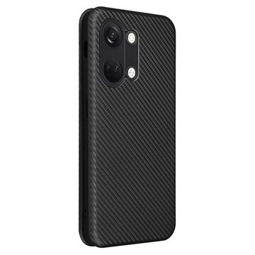OnePlus Ace 2V/Nord 3 Flip Cover - Karbonfiber - Sort