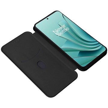OnePlus Ace 2V/Nord 3 Flip Cover - Karbonfiber - Sort