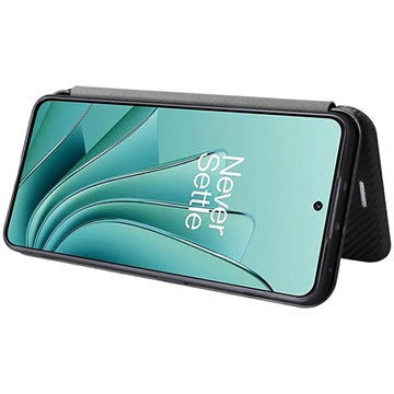 OnePlus Ace 2V/Nord 3 Flip Cover - Karbonfiber - Sort