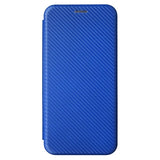 OnePlus Ace 2V/Nord 3 Flip Cover - Karbonfiber - Blå