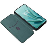 OnePlus Ace 2V/Nord 3 Flip Cover - Karbonfiber - Grøn