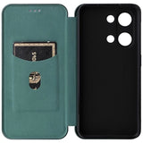 OnePlus Ace 2V/Nord 3 Flip Cover - Karbonfiber - Grøn