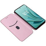 OnePlus Ace 2V/Nord 3 Flip Cover - Karbonfiber - Rødguld
