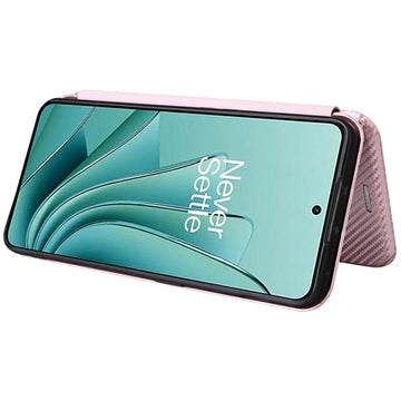 OnePlus Ace 2V/Nord 3 Flip Cover - Karbonfiber - Rødguld