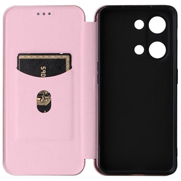 OnePlus Ace 2V/Nord 3 Flip Cover - Karbonfiber - Rødguld