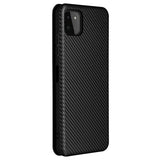 Samsung Galaxy A22 5G, Galaxy F42 5G Flip Cover - Karbonfiber - Sort