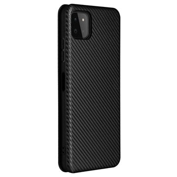 Samsung Galaxy A22 5G, Galaxy F42 5G Flip Cover - Karbonfiber - Sort