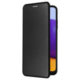 Samsung Galaxy A22 5G, Galaxy F42 5G Flip Cover - Karbonfiber - Sort