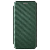 Samsung Galaxy A22 5G, Galaxy F42 5G Flip Cover - Karbonfiber - Grøn