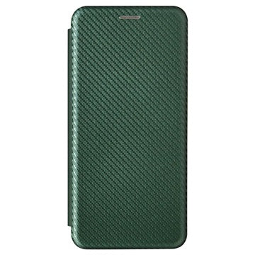 Samsung Galaxy A22 5G, Galaxy F42 5G Flip Cover - Karbonfiber - Grøn