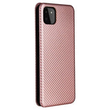 Samsung Galaxy A22 5G, Galaxy F42 5G Flip Cover - Karbonfiber - Rødguld