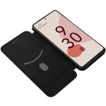 Google Pixel 6 Flip Cover - Karbonfiber - Sort