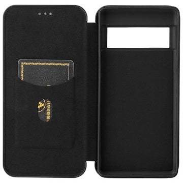 Google Pixel 6 Flip Cover - Karbonfiber - Sort