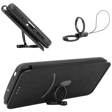 OnePlus 10 Pro Flip Cover - Karbonfiber - Sort