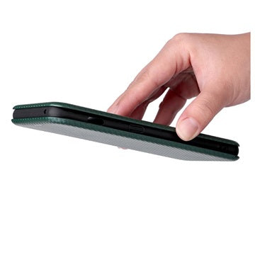 OnePlus 10 Pro Flip Cover - Karbonfiber - Grøn