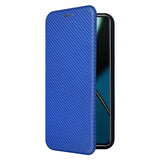 OnePlus 11 Flip Cover - Karbonfiber - Blå