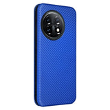 OnePlus 11 Flip Cover - Karbonfiber - Blå