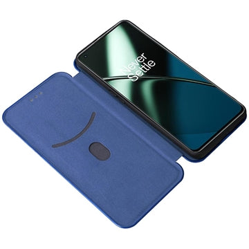 OnePlus 11 Flip Cover - Karbonfiber - Blå