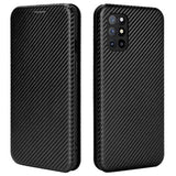 OnePlus 8T Flip Cover - Karbonfiber - Sort