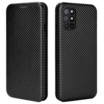 OnePlus 8T Flip Cover - Karbonfiber - Sort