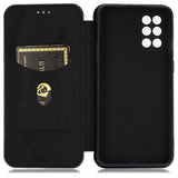OnePlus 8T Flip Cover - Karbonfiber - Sort