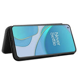 OnePlus 8T Flip Cover - Karbonfiber - Sort