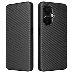 OnePlus Nord CE 3 Lite/N30 Flip Cover - Karbonfiber - Sort