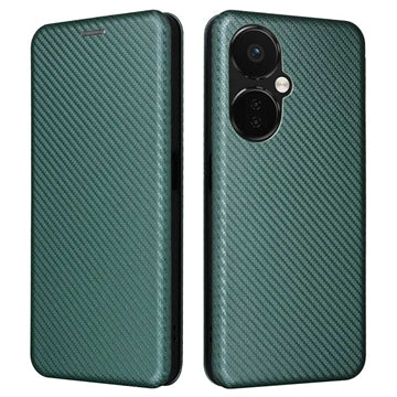 OnePlus Nord CE 3 Lite/N30 Flip Cover - Karbonfiber - Grøn
