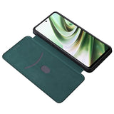 OnePlus Nord CE 3 Lite/N30 Flip Cover - Karbonfiber - Grøn