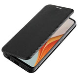 OnePlus Nord N100 Flip Cover - Karbonfiber - Sort