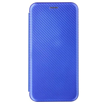 OnePlus Nord N100 Flip Cover - Karbonfiber - Blå