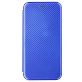 OnePlus Nord N100 Flip Cover - Karbonfiber - Blå