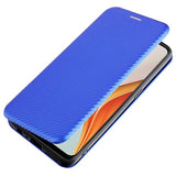 OnePlus Nord N100 Flip Cover - Karbonfiber - Blå