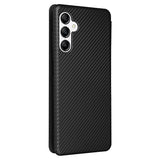 Samsung Galaxy A14/A14 5G Flip Cover - Karbonfiber - Sort