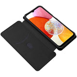 Samsung Galaxy A14/A14 5G Flip Cover - Karbonfiber - Sort