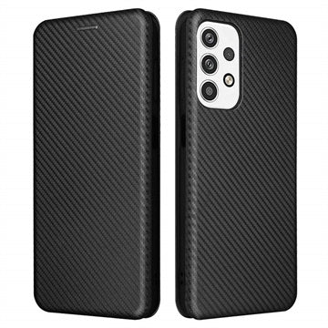 Samsung Galaxy A23 Flip Cover - Karbonfiber - Sort
